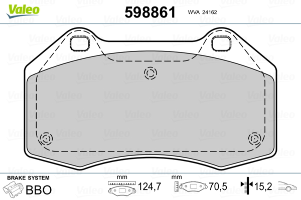VALEO Első fékbetét 598861_VALEO