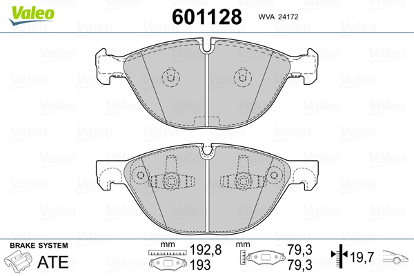 VALEO Első fékbetét 601128_VALEO