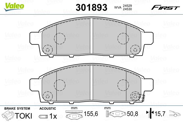VALEO Első fékbetét 301893_VALEO