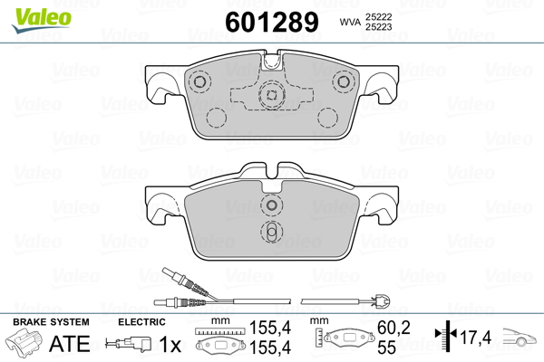 VALEO Első fékbetét 601289_VALEO