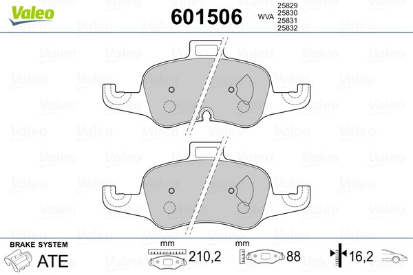 VALEO Első fékbetét 601506_VALEO