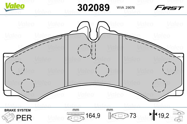 VALEO Első fékbetét 302089_VALEO