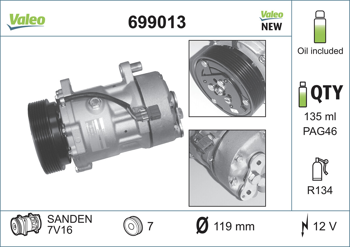 VALEO Klímakompresszor 699013_VALEO