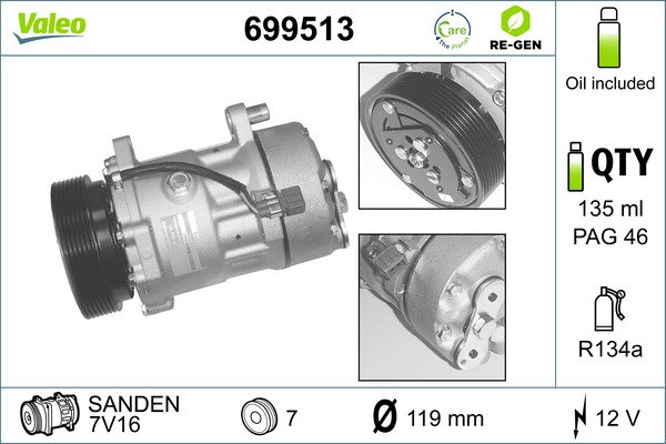 VALEO REMAN Klímakompresszor, felújított 699513_VALEO