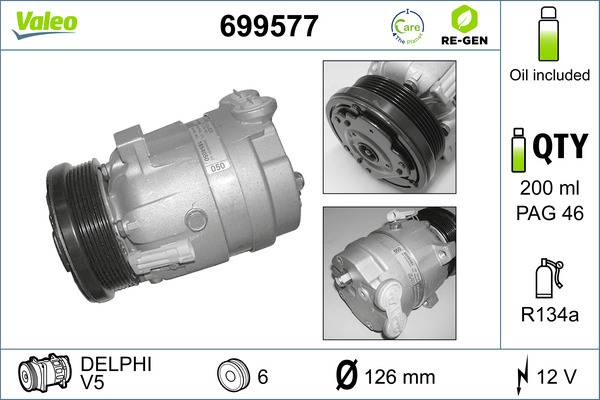 VALEO REMAN Klímakompresszor, felújított 699577_VALEO