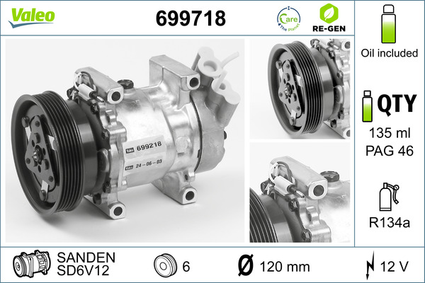 VALEO REMAN Klímakompresszor, felújított 699718_VALEO