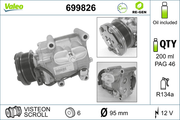 VALEO REMAN Klímakompresszor, felújított 699826_VALEO