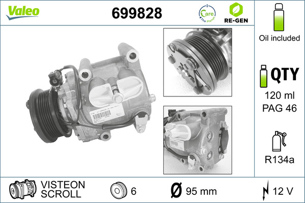 VALEO REMAN Klímakompresszor, felújított 699828_VALEO