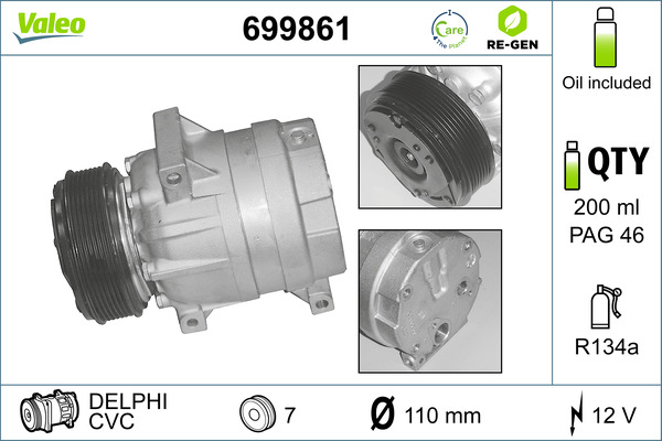 VALEO REMAN Klímakompresszor, felújított 699861_VALEO