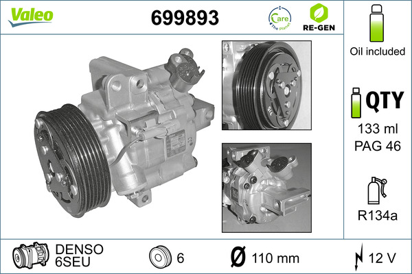 VALEO REMAN Klímakompresszor, felújított 699893_VALEO