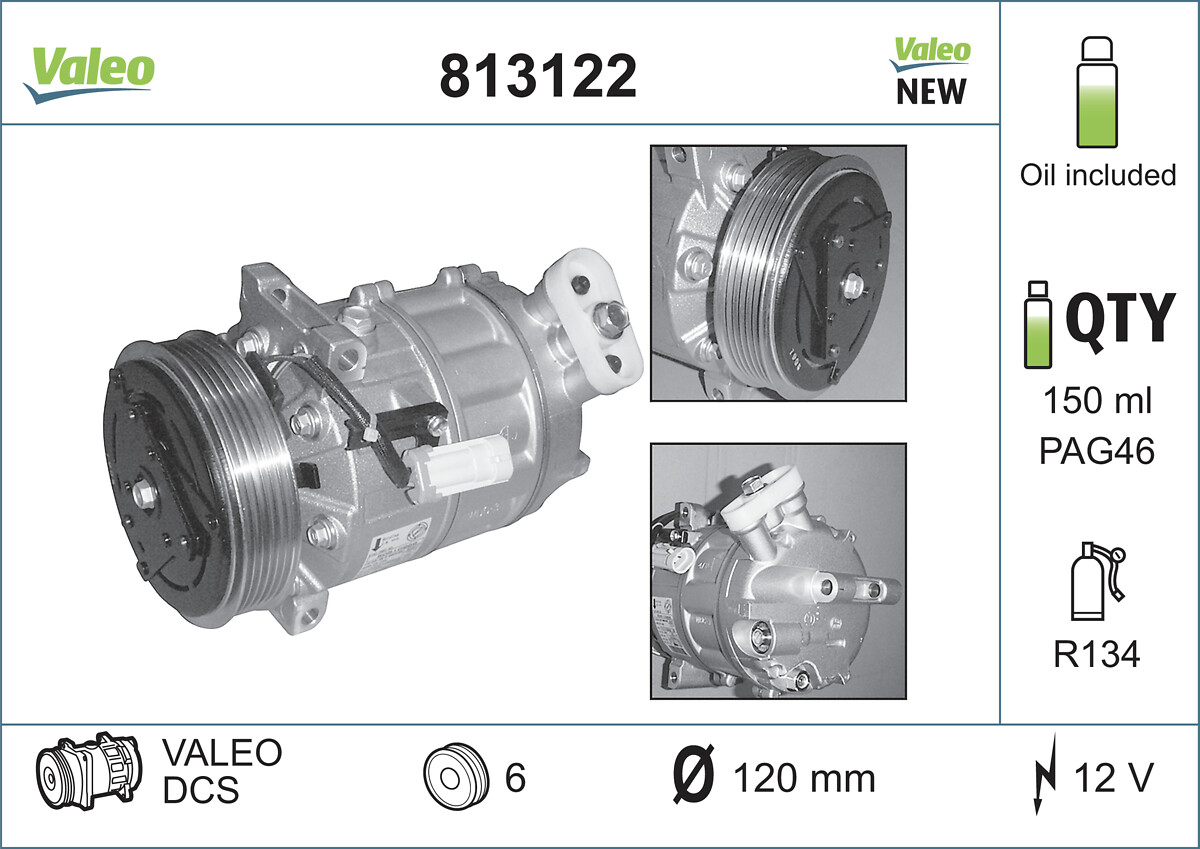 VALEO Klímakompresszor 813122_VALEO