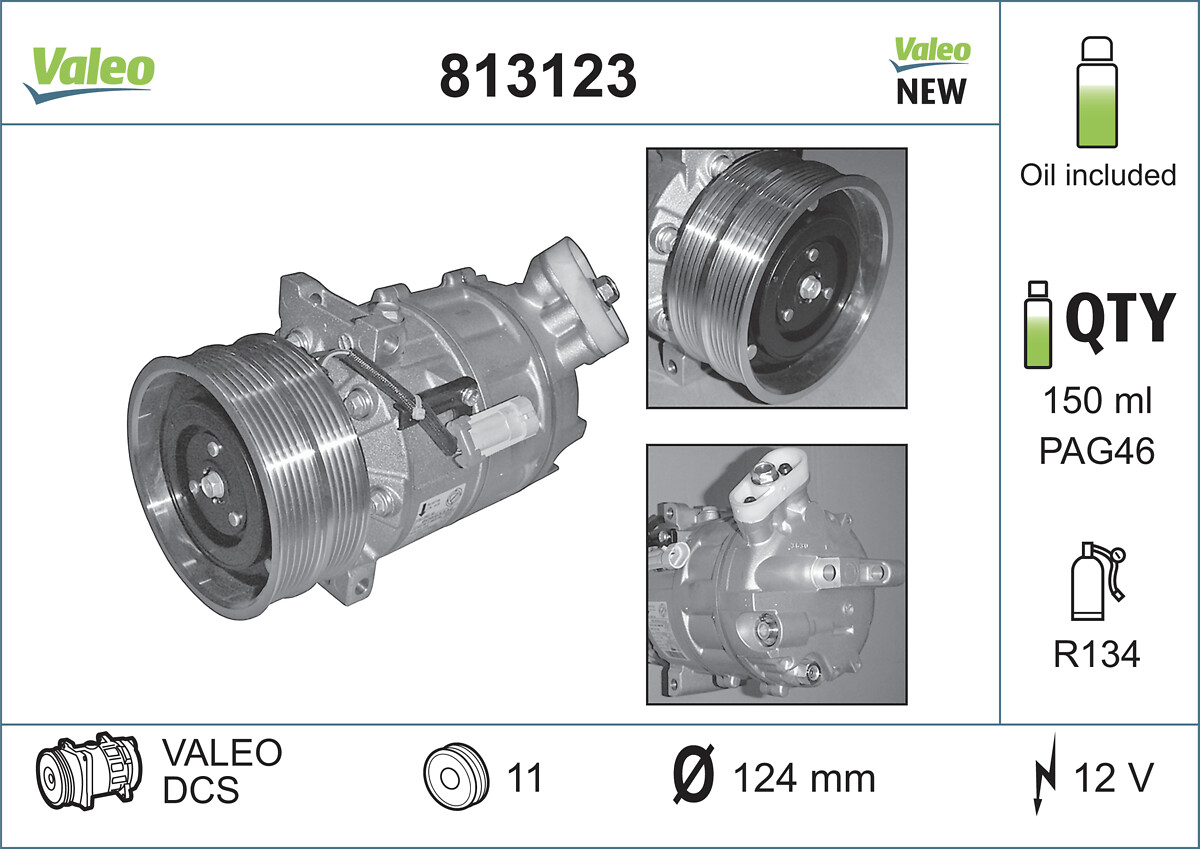 VALEO Klímakompresszor 813123_VALEO