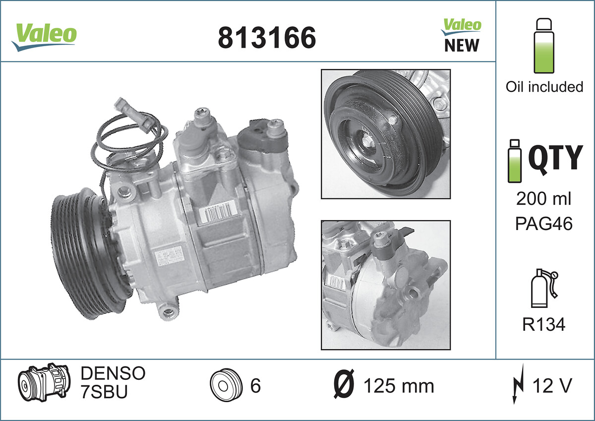 VALEO Klímakompresszor 813166_VALEO