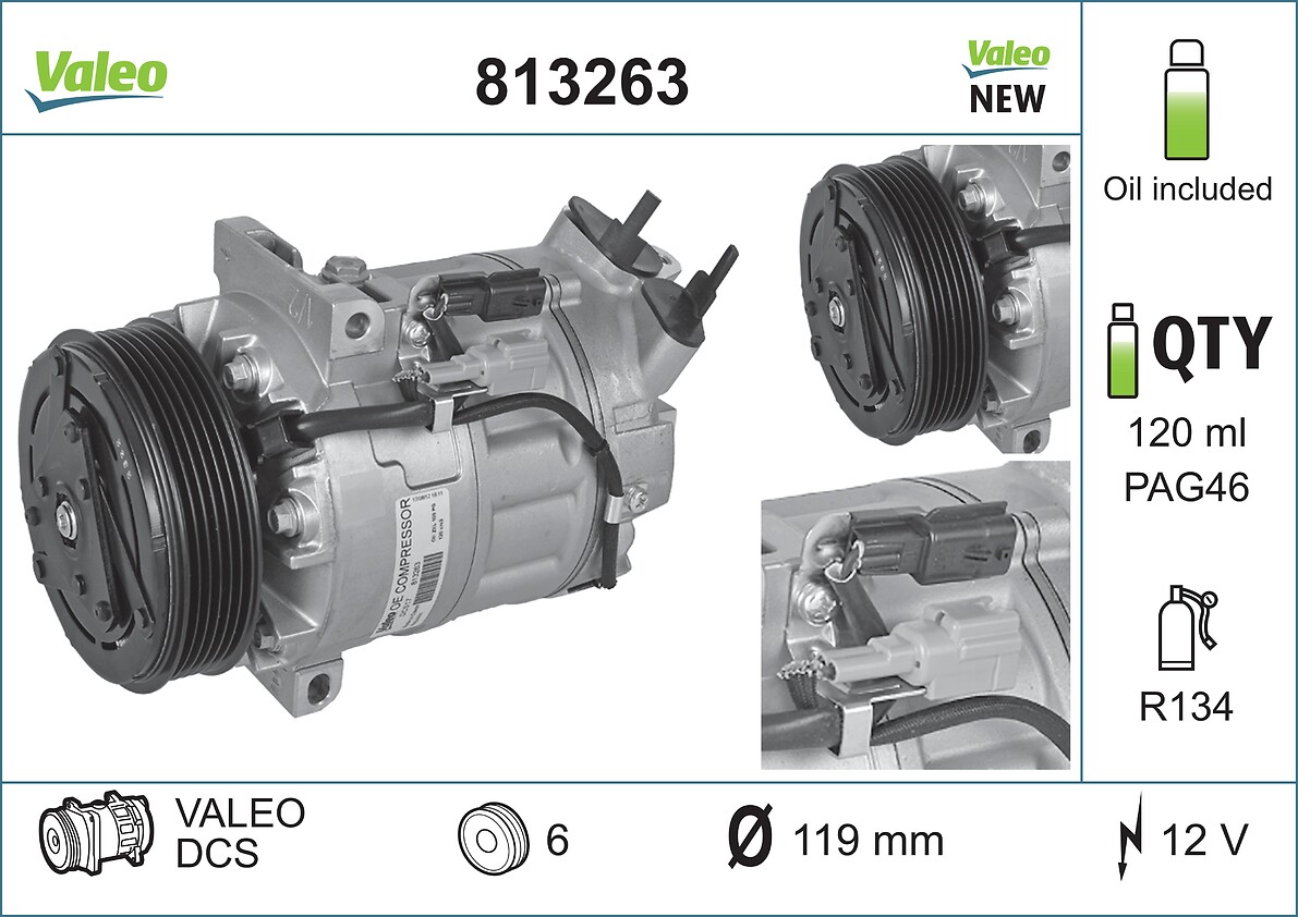 VALEO Klímakompresszor 813263_VALEO