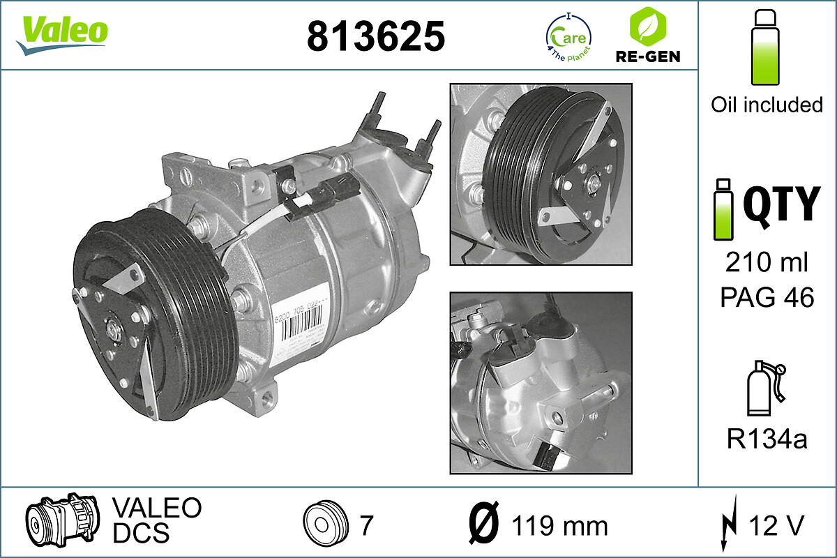 VALEO REMAN Klímakompresszor, felújított 813625_VALEO