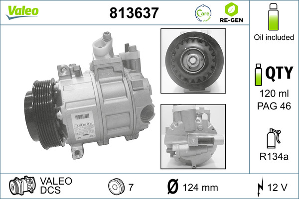 VALEO REMAN Klímakompresszor, felújított 813637_VALEO