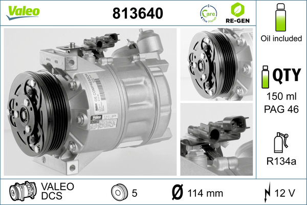 VALEO REMAN Klímakompresszor 813640_VALEO