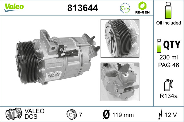 VALEO REMAN Klímakompresszor, felújított 813644_VALEO