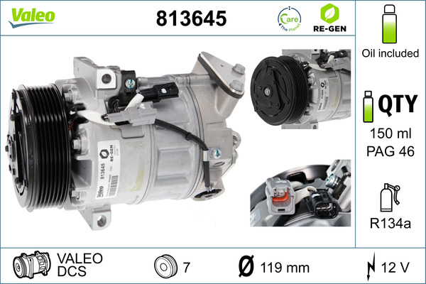 VALEO REMAN Klímakompresszor, felújított 813645_VALEO