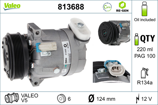 VALEO REMAN Klímakompresszor, felújított 813688_VALEO