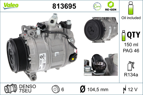 VALEO REMAN Klímakompresszor, felújított 813695_VALEO