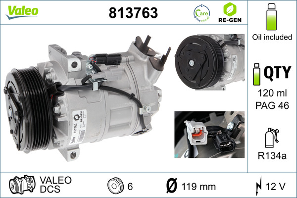 VALEO REMAN Klímakompresszor, felújított 813763_VALEO