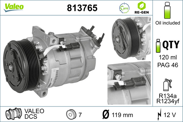 VALEO REMAN Klímakompresszor 813765_VALEO