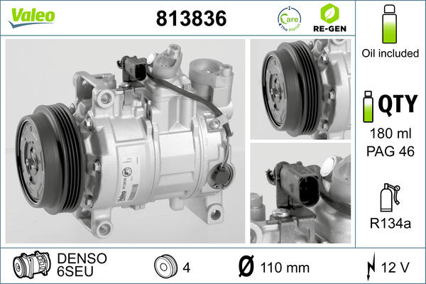 VALEO REMAN Klímakompresszor, felújított 813836_VALEO