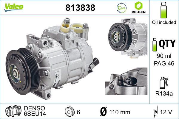 VALEO REMAN Klímakompresszor, felújított 813838_VALEO