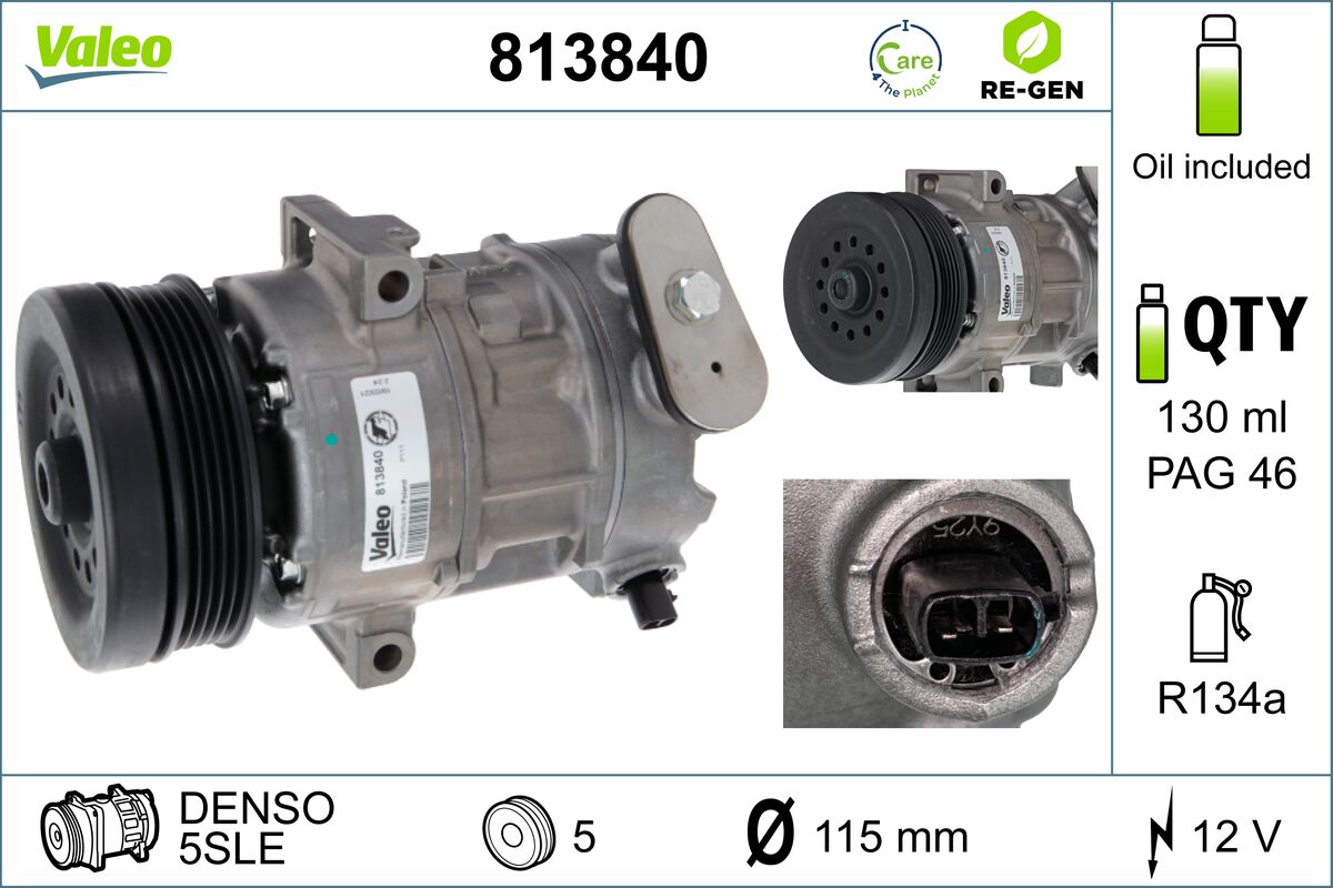 VALEO REMAN Klímakompresszor 813840_VALEO