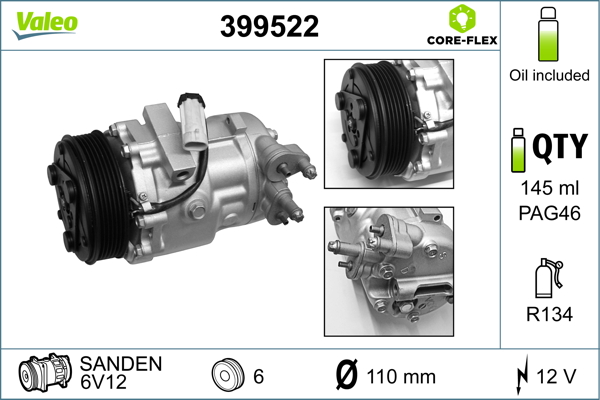 VALEO Klímakompresszor 399522_VALEO