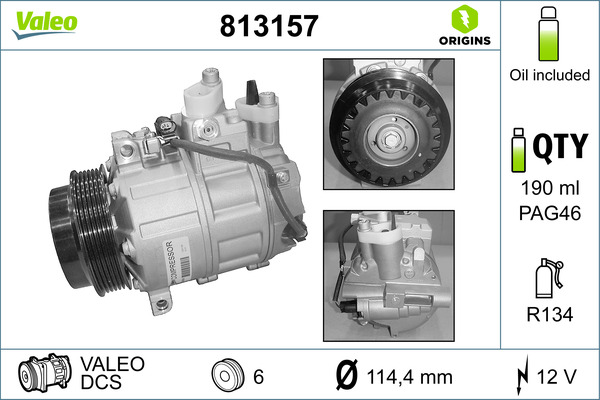 VALEO Klímakompresszor 813157_VALEO