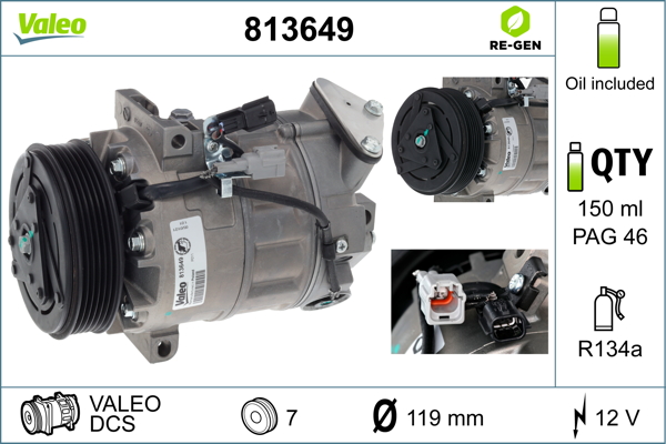 VALEO REMAN Klímakompresszor, felújított 813649_VALEO