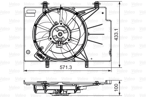 VALEO Ventilátor, vízhűtő 696346_VALEO