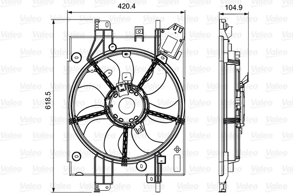 VALEO Ventilátor, vízhűtő 696550_VALEO