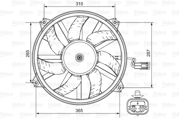 VALEO Ventilátor, vízhűtő 696850_VALEO