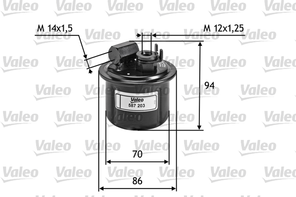 VALEO Üzemanyagszűrő 587203_VALEO