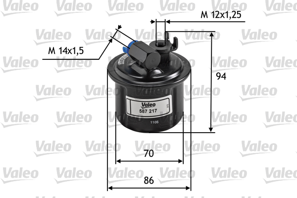 VALEO Üzemanyagszűrő 587217_VALEO