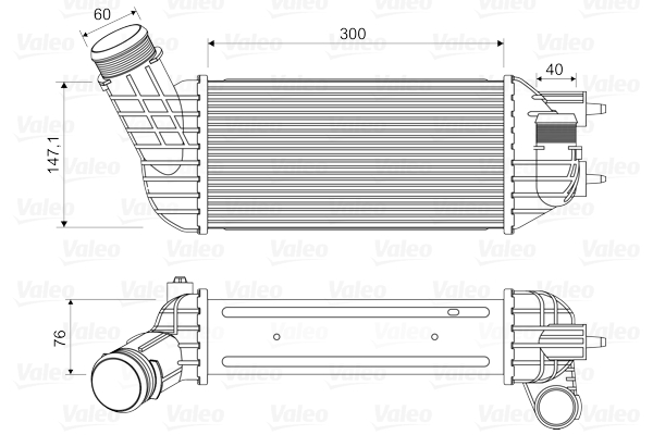 VALEO Töltőlevegő hűtő 818652_VALEO