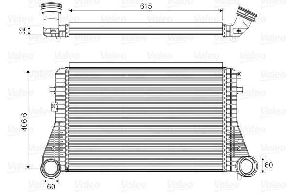 VALEO Töltőlevegő hűtő 818795_VALEO