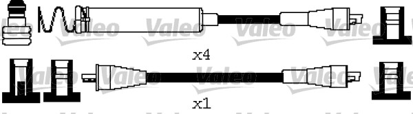 VALEO Gyújtókábel készlet 346666_VALEO