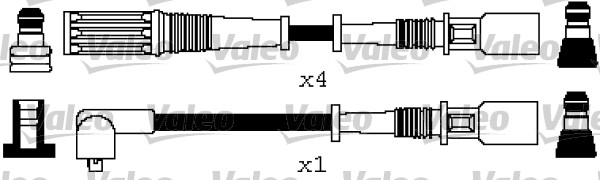 VALEO Gyújtókábel készlet 346618_VALEO