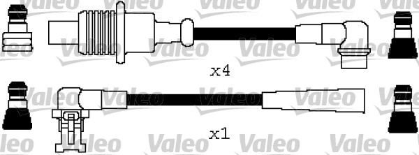 VALEO Gyújtókábel készlet 346604_VALEO