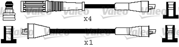 VALEO Gyújtókábel készlet 346504_VALEO