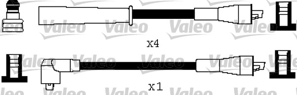 VALEO Gyújtókábel készlet 346492_VALEO