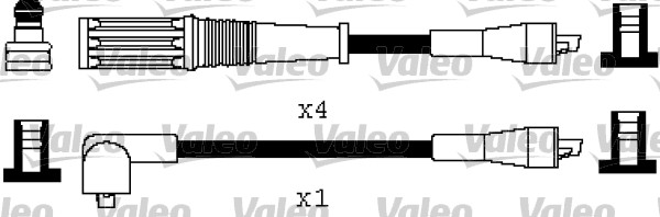 VALEO Gyújtókábel készlet 346488_VALEO