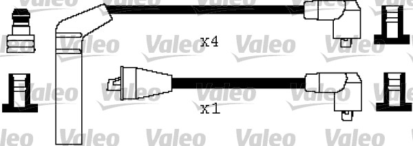 VALEO Gyújtókábel készlet 346481_VALEO