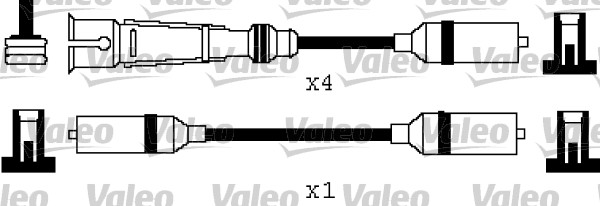 VALEO Gyújtókábel készlet 346464_VALEO