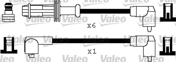 VALEO Gyújtókábel készlet 346449_VALEO