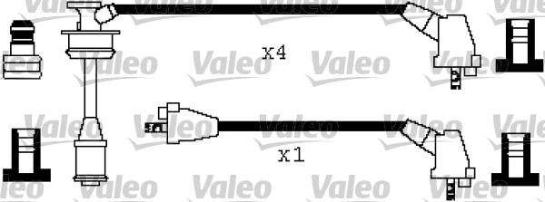 VALEO Gyújtókábel készlet 346445_VALEO